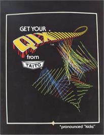 Advert for Qix on the Apple II.
