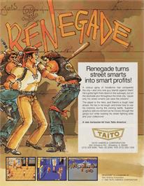 Advert for Renegade on the Arcade.