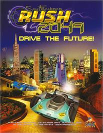 Advert for San Francisco Rush 2049 on the Nintendo Game Boy Color.