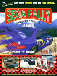 Advert for Sega Rally Championship on the Nintendo Game Boy Advance.