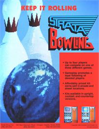 Advert for Strata Bowling on the Arcade.