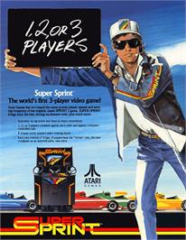 Advert for Super Sprint on the Arcade.