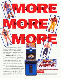 Advert for Super Street Fighter II: The New Challengers on the Arcade.