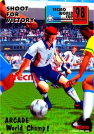 Advert for Tecmo World Cup '98 on the Arcade.