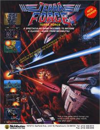 Advert for Terra Force on the Arcade.