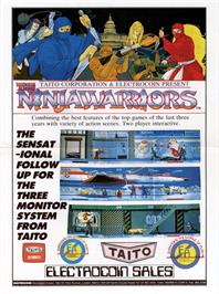 Advert for The Ninja Warriors on the Arcade.