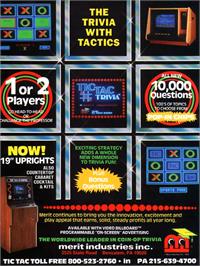 Advert for Tic Tac Trivia on the Arcade.