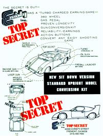 Advert for Top Secret on the Arcade.