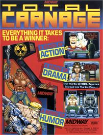 Advert for Total Carnage on the Commodore Amiga CD32.