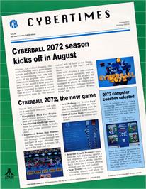 Advert for Tournament Cyberball 2072 on the Arcade.