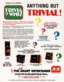 Advert for Trivia ? Whiz on the Arcade.