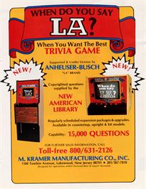 Advert for Trivia Challenge on the Arcade.