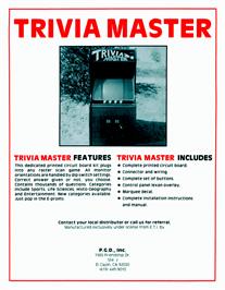 Advert for Trivia Master on the Arcade.