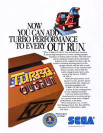 Advert for Turbo Out Run on the Microsoft DOS.
