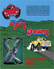 Advert for Up'n Down on the Atari 8-bit.