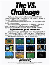 Advert for Vs. Super Xevious on the Nintendo Arcade Systems.