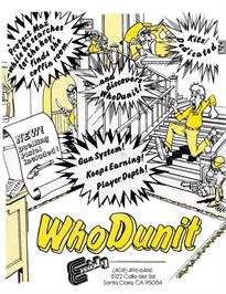Advert for Who Dunit on the Arcade.