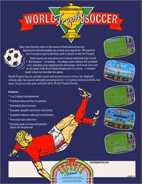 Advert for World Trophy Soccer on the Arcade.