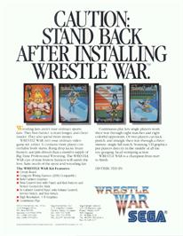 Advert for Wrestle War on the Sega Genesis.