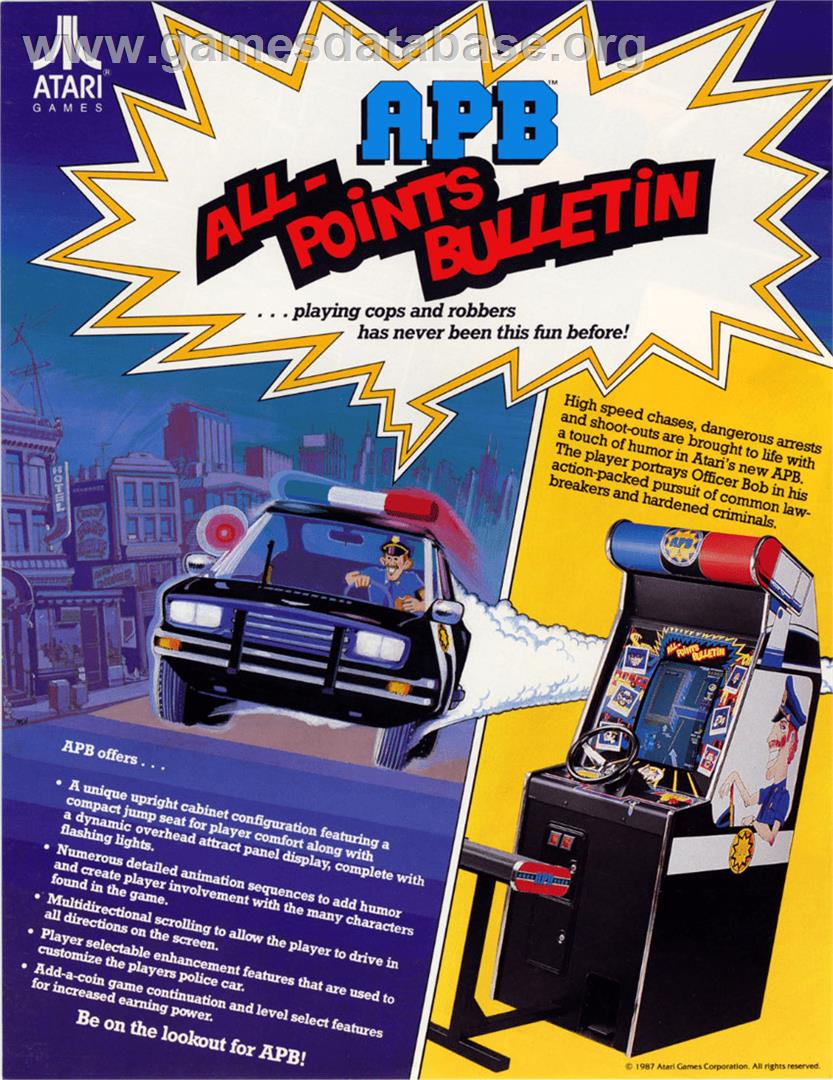 APB - All Points Bulletin - Arcade - Artwork - Advert