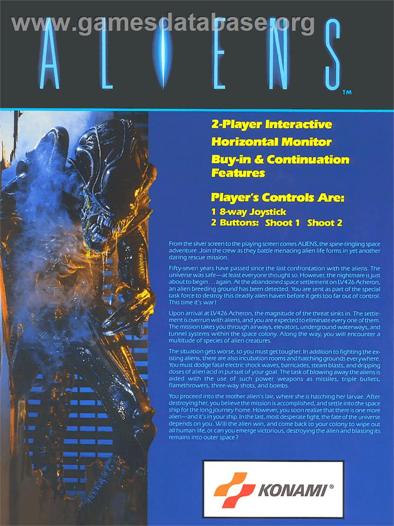 Aliens - Arcade - Artwork - Advert