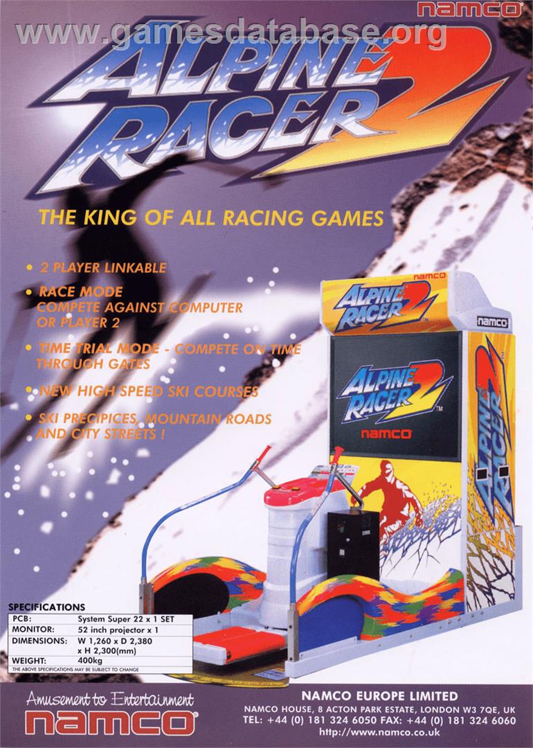 Alpine Racer 2 - Arcade - Artwork - Advert