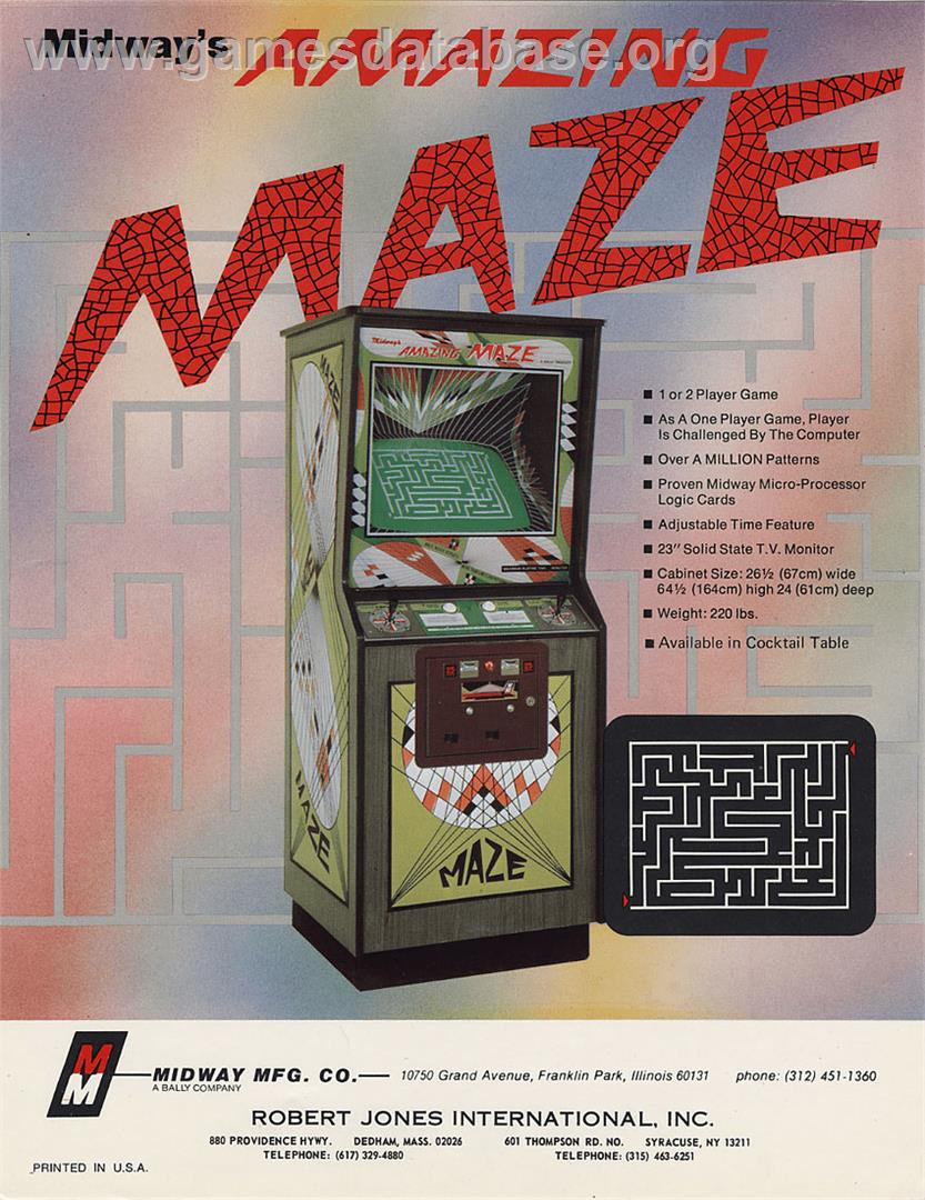 Amazing Maze - Bally Astrocade - Artwork - Advert