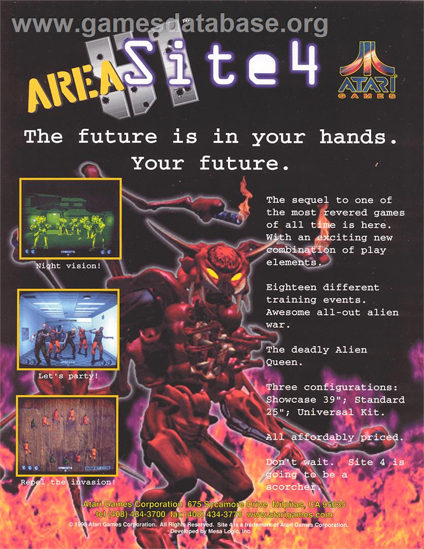 Area 51: Site 4 - Arcade - Artwork - Advert