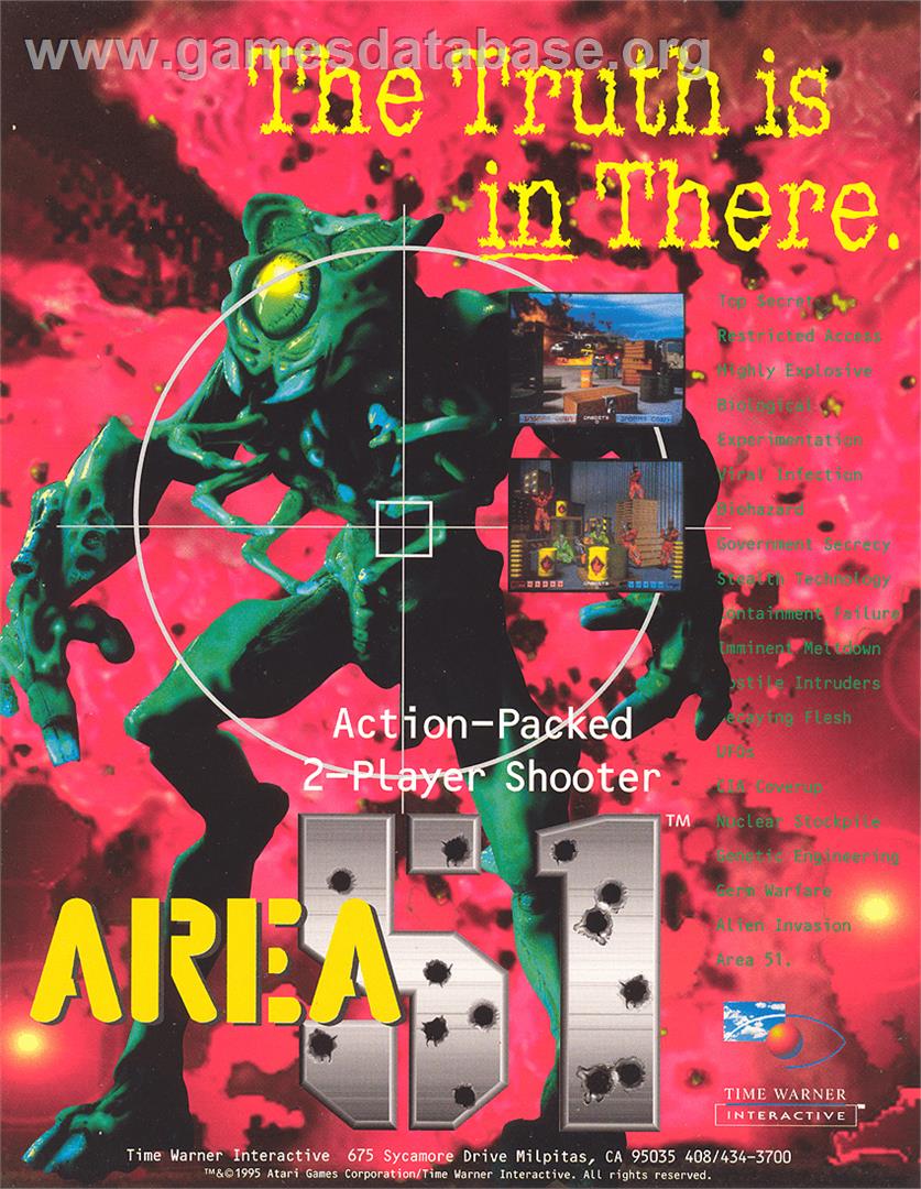 Area 51 - Arcade - Artwork - Advert