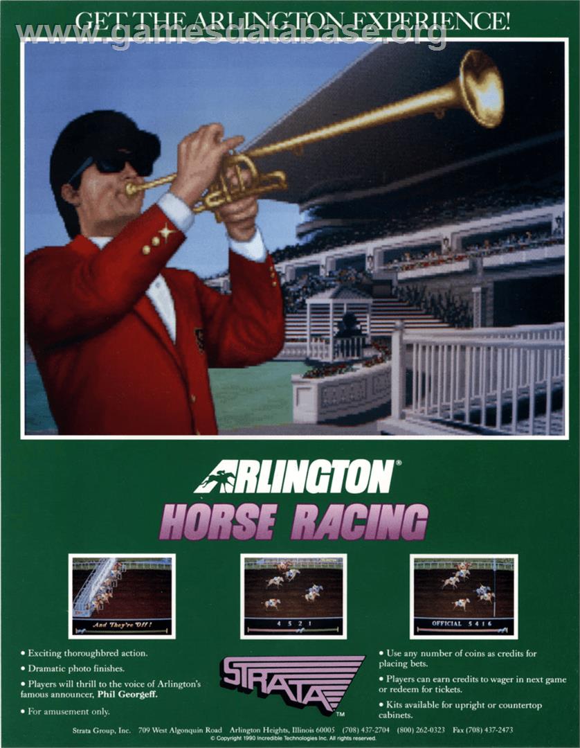 Arlington Horse Racing - Arcade - Artwork - Advert