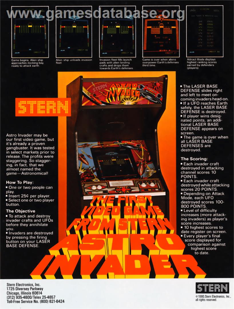 Astro Invader - Arcade - Artwork - Advert