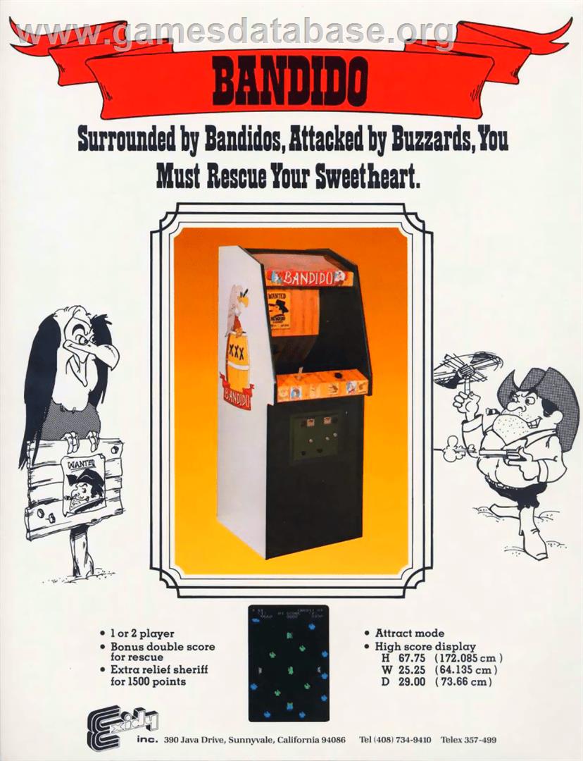 Bandido - Arcade - Artwork - Advert