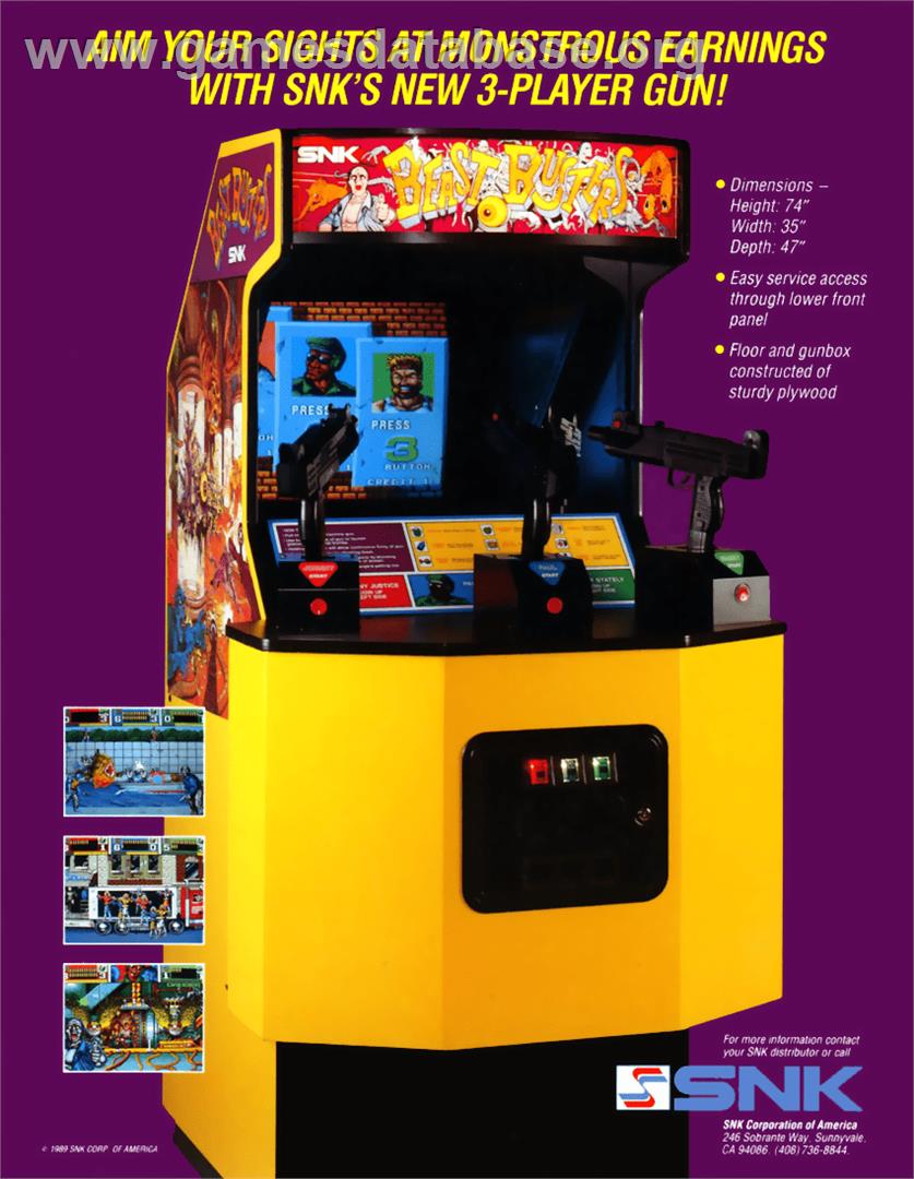 Beast Busters - Arcade - Artwork - Advert