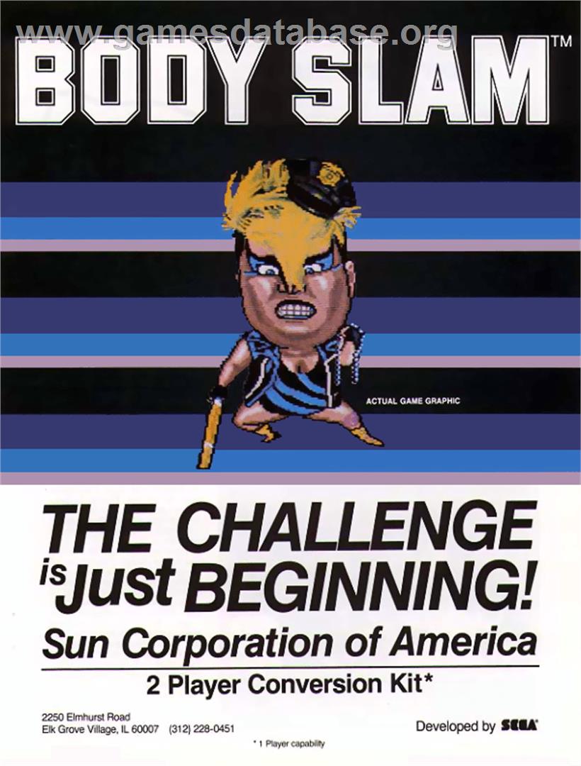 Body Slam - Arcade - Artwork - Advert