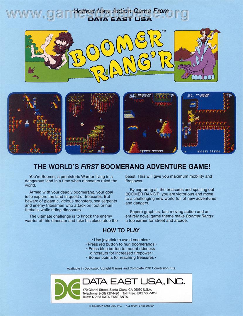 Boomer Rang'r / Genesis - Arcade - Artwork - Advert