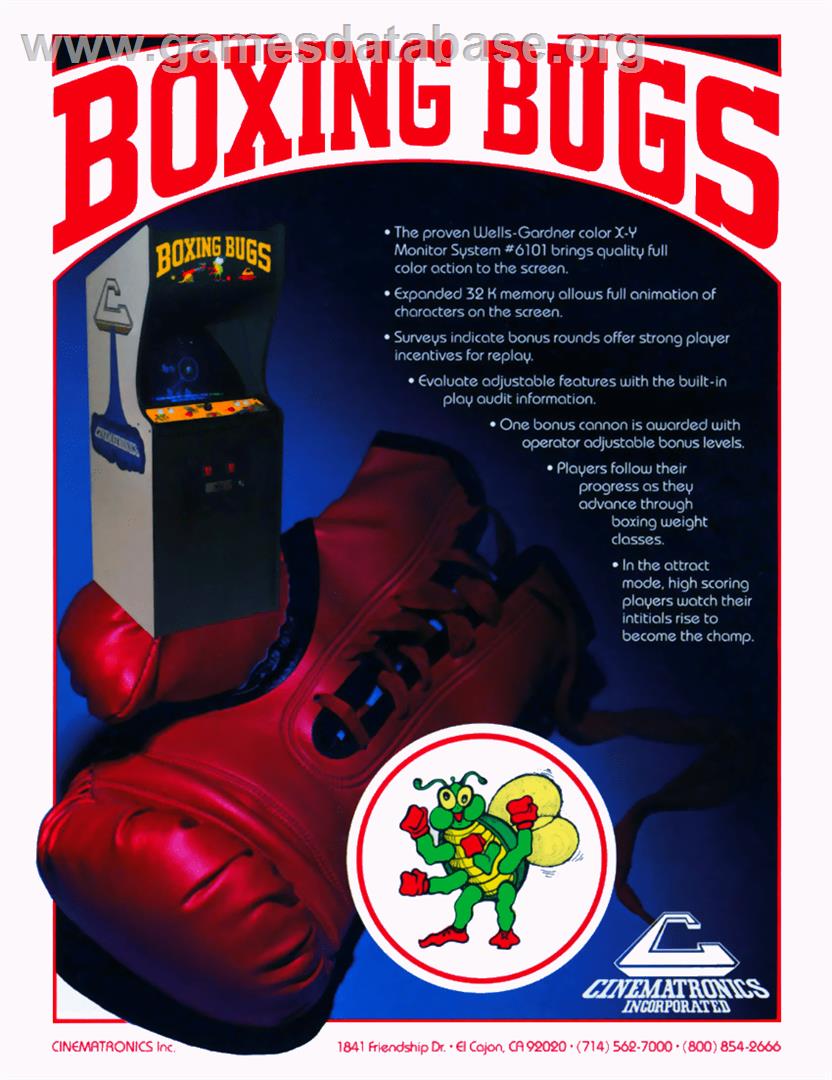 Boxing Bugs - Arcade - Artwork - Advert