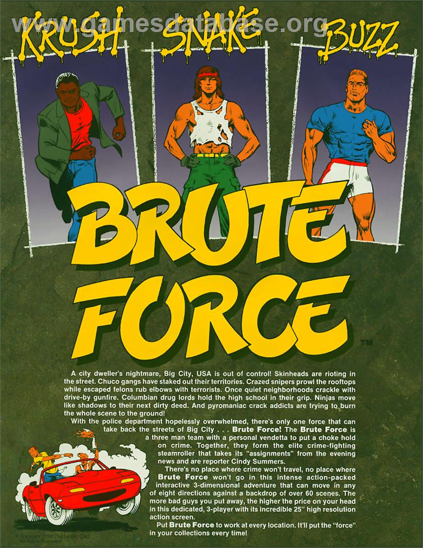 Brute Force - Arcade - Artwork - Advert