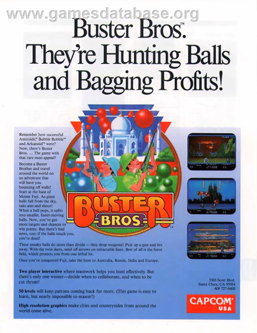 Buster Bros. - Arcade - Artwork - Advert