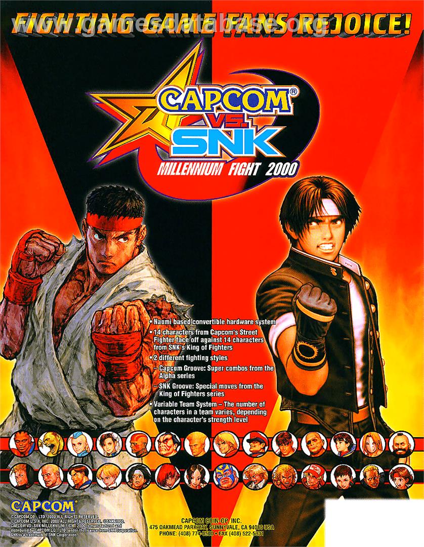 Capcom vs. SNK Millennium Fight 2000 - Sega Dreamcast - Artwork - Advert