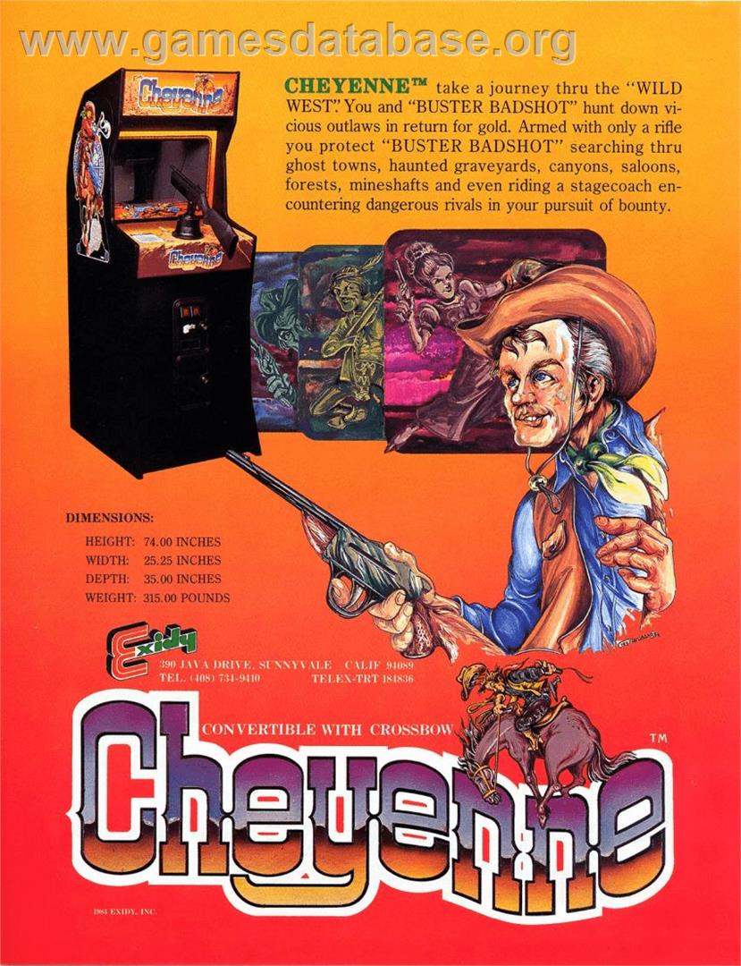 Cheyenne - Arcade - Artwork - Advert