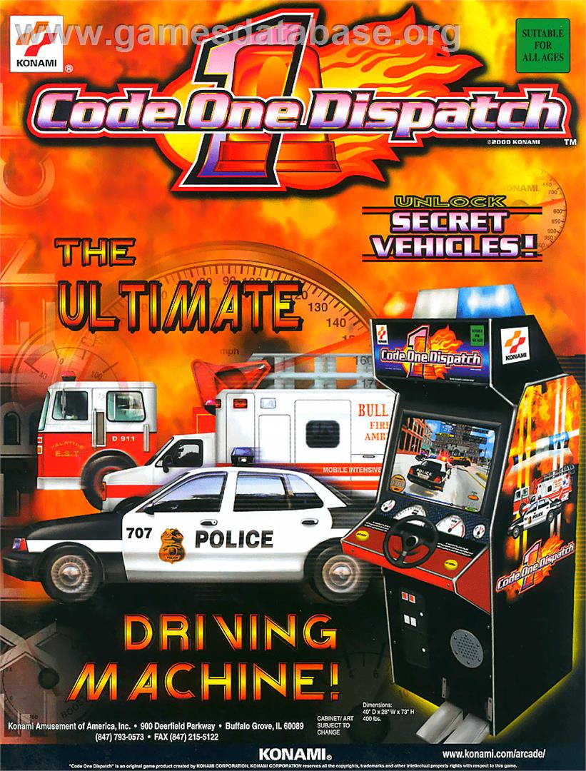 Code One Dispatch - Arcade - Artwork - Advert