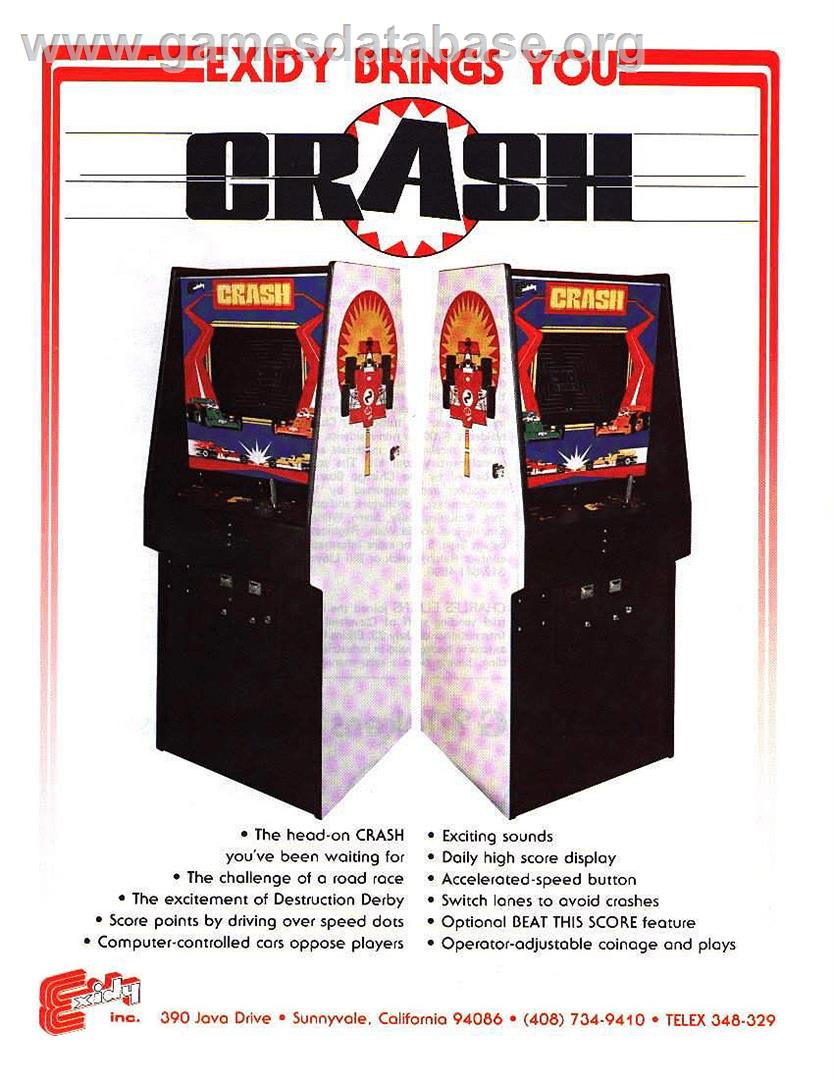 Crash - Arcade - Artwork - Advert