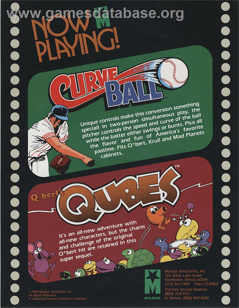 Curve Ball - Arcade - Artwork - Advert