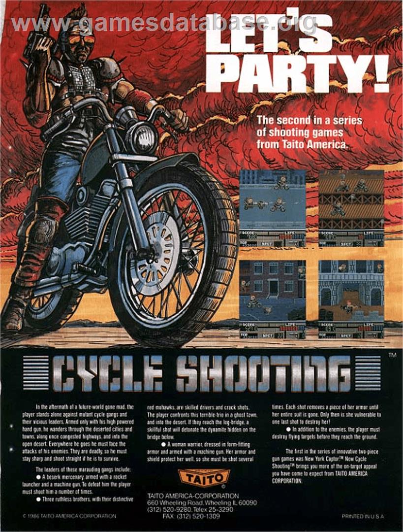 Cycle Shooting - Arcade - Artwork - Advert