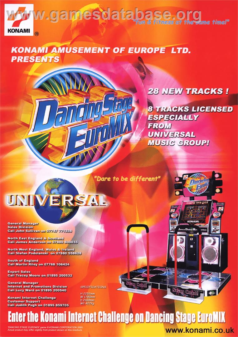 Dancing Stage Euro Mix - Arcade - Artwork - Advert