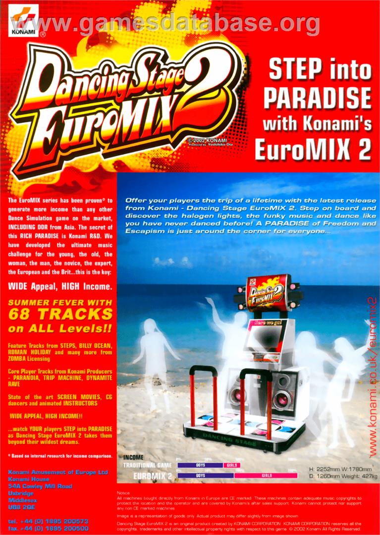 Dancing Stage Euro Mix 2 - Arcade - Artwork - Advert