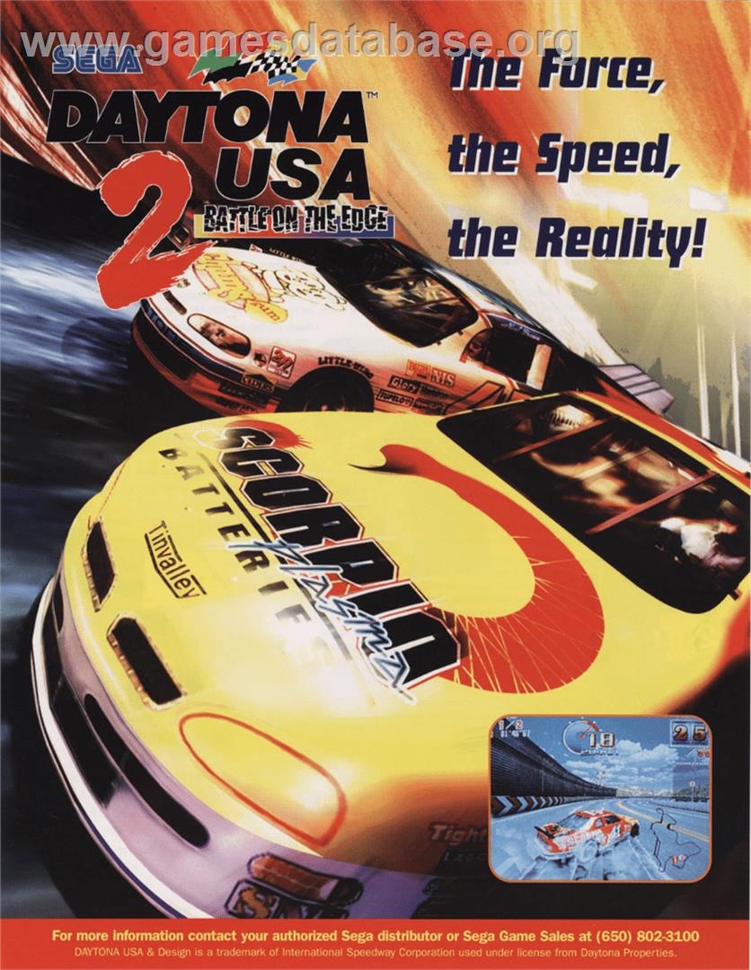 Daytona USA 2 - Arcade - Artwork - Advert