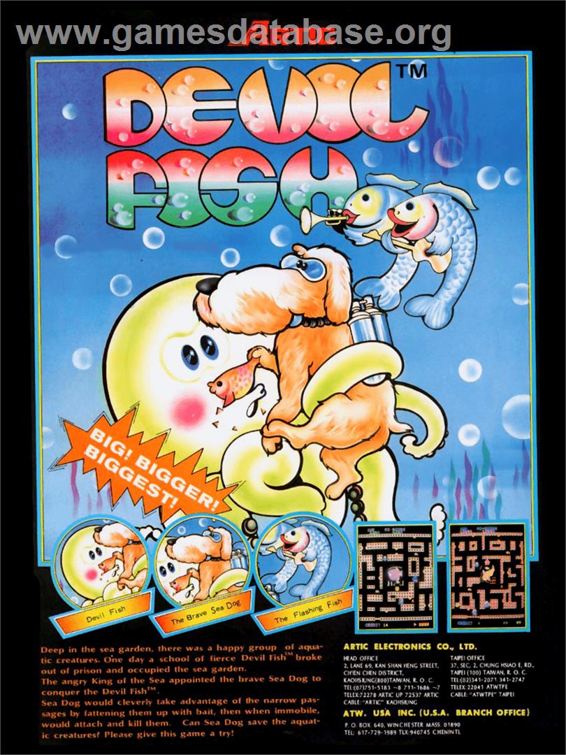 Devil Fish - Arcade - Artwork - Advert