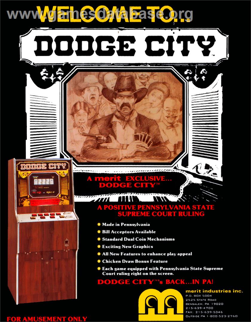 Dodge City - Arcade - Artwork - Advert