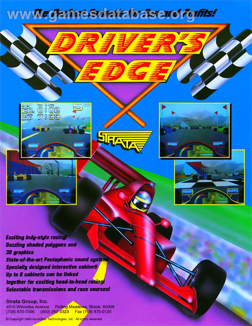 Driver's Edge - Arcade - Artwork - Advert